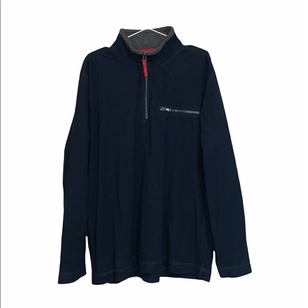 𝅺holt Renfrew Navy Blue Cozy Sweater 3/4 zip